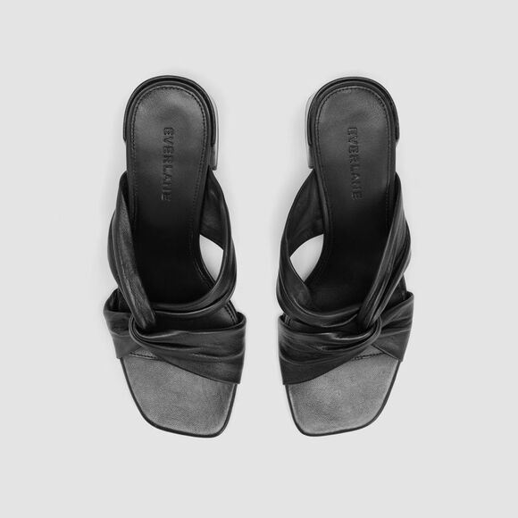 NEW EVERLANE The Day Twist Heel in black leather - Picture 6 of 8